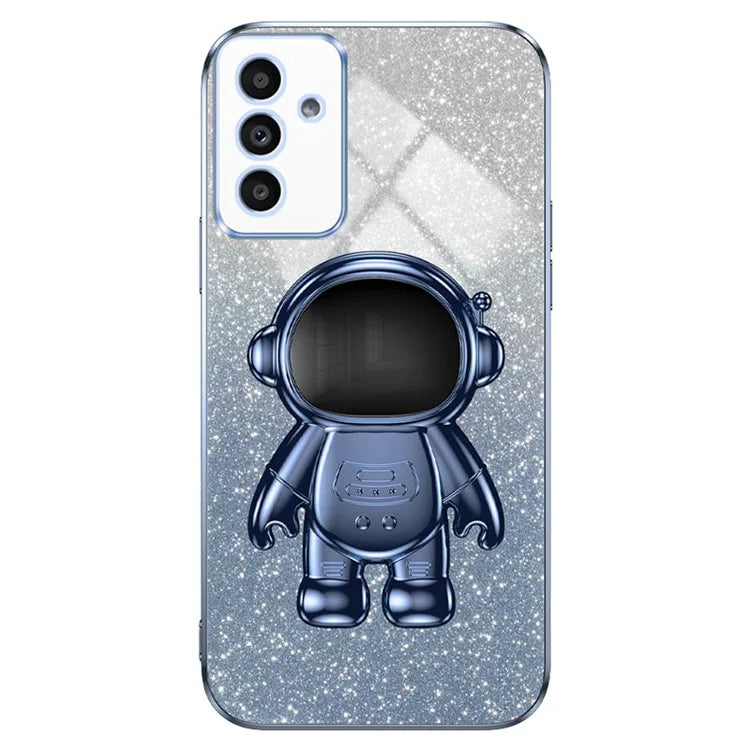 For Samsung Galaxy A14 5G / 4G Cell Phone Case Astronaut Kickstand Glitter PC+TPU Cover