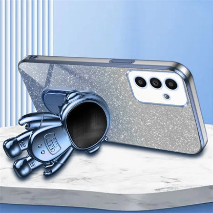 For Samsung Galaxy A14 5G / 4G Cell Phone Case Astronaut Kickstand Glitter PC+TPU Cover