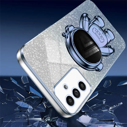 For Samsung Galaxy A14 5G / 4G Cell Phone Case Astronaut Kickstand Glitter PC+TPU Cover