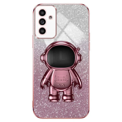 For Samsung Galaxy A14 5G / 4G Cell Phone Case Astronaut Kickstand Glitter PC+TPU Cover