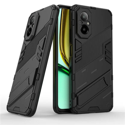 For Realme C67 4G Phone Case Anti-scratch Kickstand PC+TPU Cover