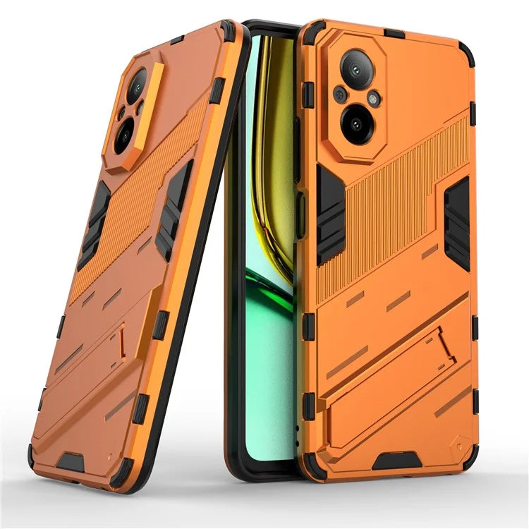 For Realme C67 4G Phone Case Anti-scratch Kickstand PC+TPU Cover