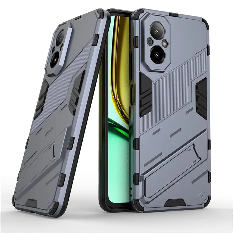 For Realme C67 4G Phone Case Anti-scratch Kickstand PC+TPU Cover