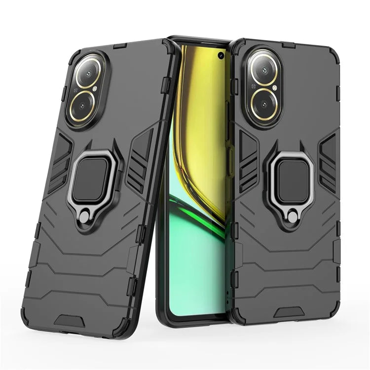 For Realme C67 4G Phone Case Ring Kickstand PC +TPU Hybrid Cover