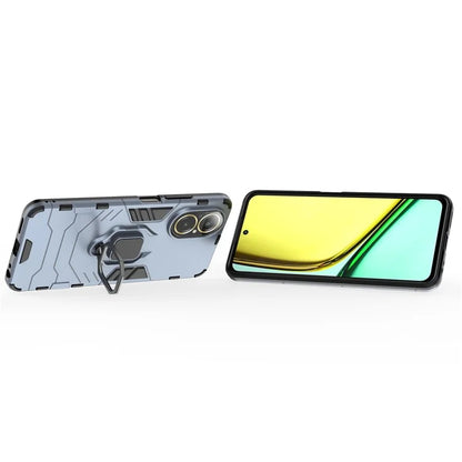 For Realme C67 4G Phone Case Ring Kickstand PC +TPU Hybrid Cover