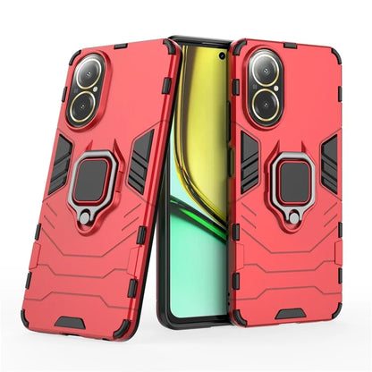 For Realme C67 4G Phone Case Ring Kickstand PC +TPU Hybrid Cover