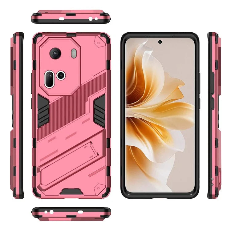 For Oppo Reno11 5G (Global) Kickstand Case PC+TPU Anti-drop Phone Cover