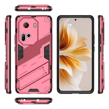 For Oppo Reno11 5G (Global) Kickstand Case PC+TPU Anti-drop Phone Cover