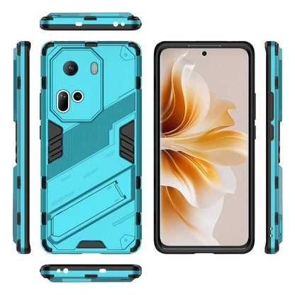 For Oppo Reno11 5G (Global) Kickstand Case PC+TPU Anti-drop Phone Cover
