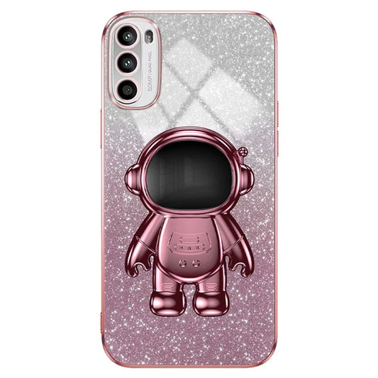 For Motorola Moto G52 4G / G82 5G Cell Phone Case Lovely Astronaut Kickstand Drop-proof Cover