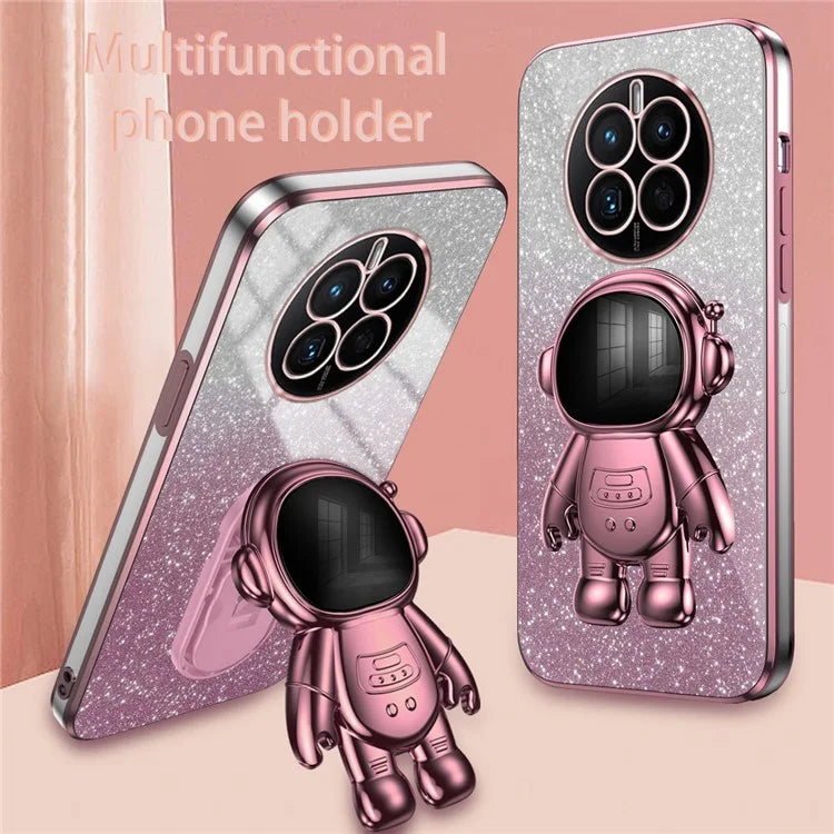 For Huawei Mate 50 4G Case PC+TPU Phone Back Cover with Astronaut Kickstand