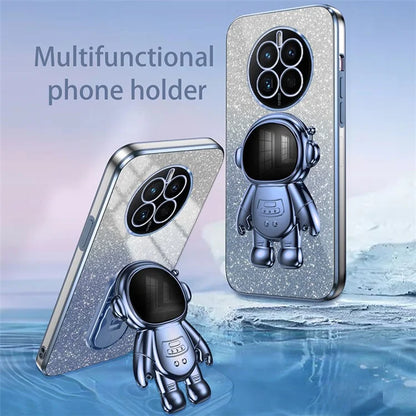 For Huawei Mate 50 4G Case PC+TPU Phone Back Cover with Astronaut Kickstand