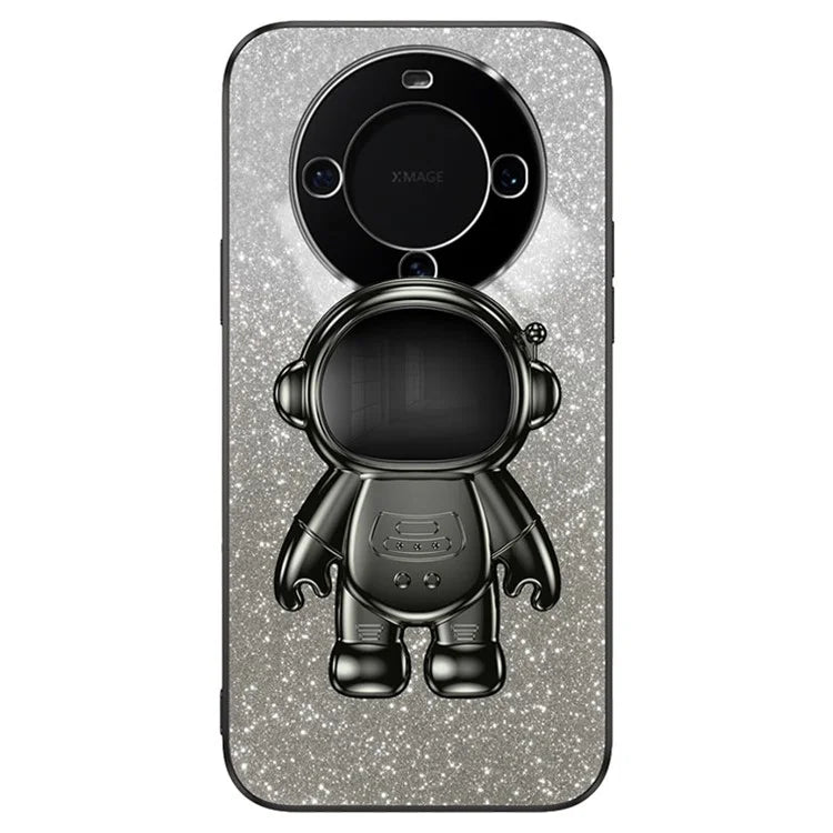 For Huawei Mate 60 Pro PC+TPU Case Electroplating Astronaut Kickstand Phone Cover
