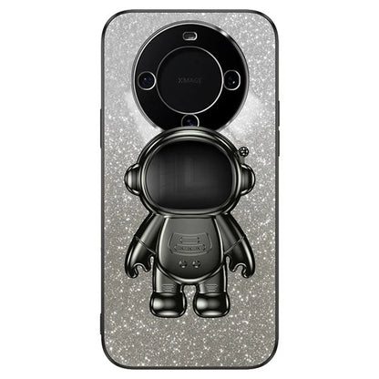 For Huawei Mate 60 Pro PC+TPU Case Electroplating Astronaut Kickstand Phone Cover
