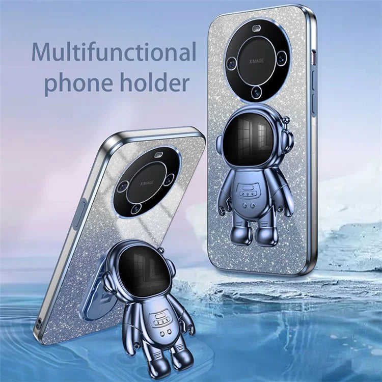For Huawei Mate 60 Cellphone Case PC+TPU Astronaut Kickstand Back Cover