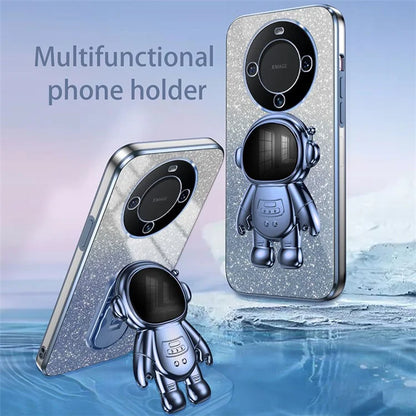 For Huawei Mate 60 Cellphone Case PC+TPU Astronaut Kickstand Back Cover