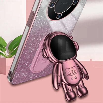 For Huawei Mate 60 Cellphone Case PC+TPU Astronaut Kickstand Back Cover