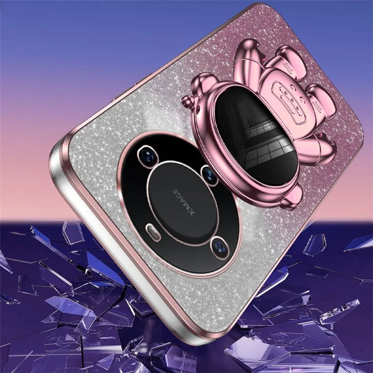 For Huawei Mate 60 Cellphone Case PC+TPU Astronaut Kickstand Back Cover