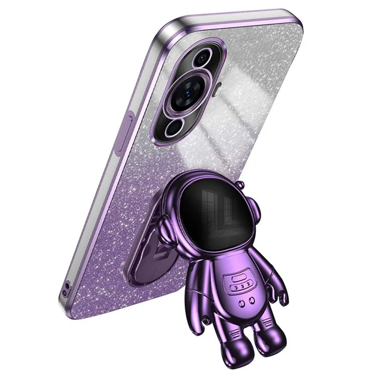 For Huawei nova 11 Case Astronaut Kickstand Electroplating PC+TPU Cover