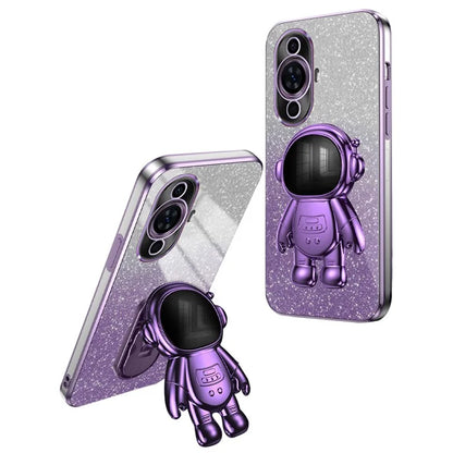 For Huawei nova 11 Case Astronaut Kickstand Electroplating PC+TPU Cover