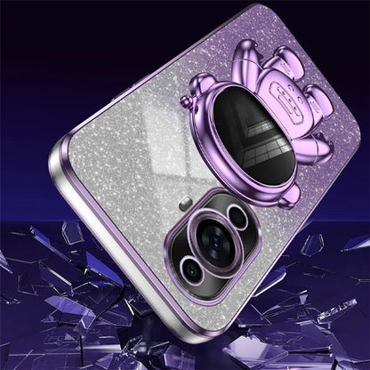 For Huawei nova 11 Case Astronaut Kickstand Electroplating PC+TPU Cover