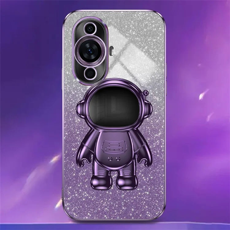 For Huawei nova 11 Case Astronaut Kickstand Electroplating PC+TPU Cover