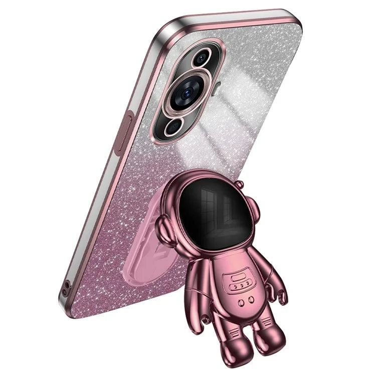 For Huawei nova 11 Case Astronaut Kickstand Electroplating PC+TPU Cover