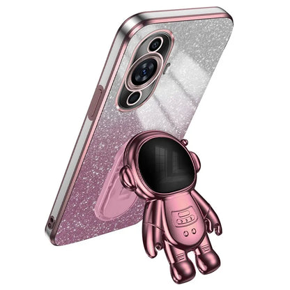 For Huawei nova 11 Case Astronaut Kickstand Electroplating PC+TPU Cover