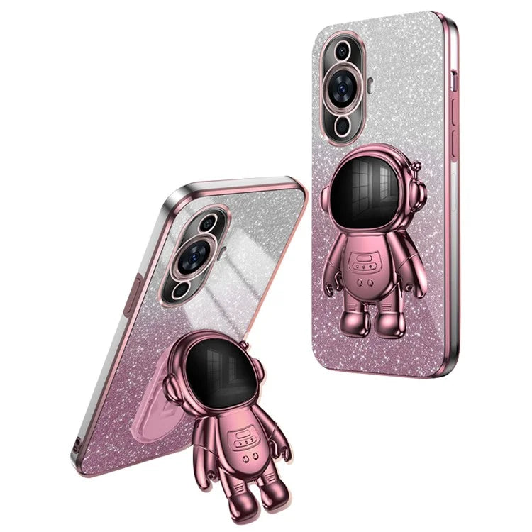 For Huawei nova 11 Case Astronaut Kickstand Electroplating PC+TPU Cover