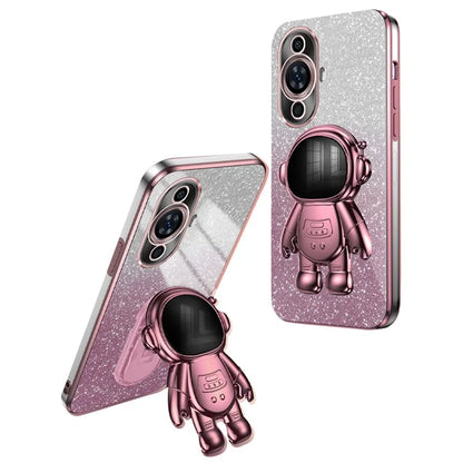 For Huawei nova 11 Case Astronaut Kickstand Electroplating PC+TPU Cover