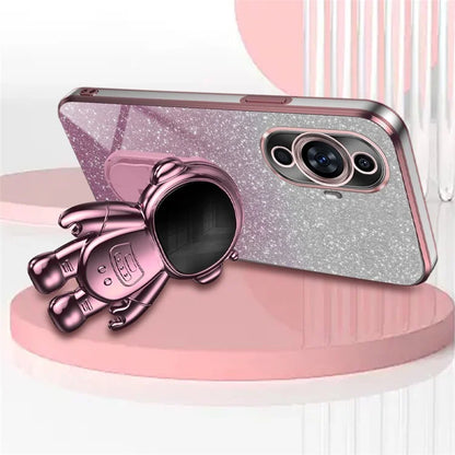 For Huawei nova 11 Case Astronaut Kickstand Electroplating PC+TPU Cover