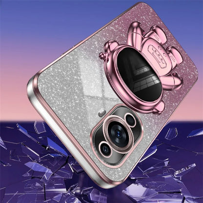 For Huawei nova 11 Case Astronaut Kickstand Electroplating PC+TPU Cover