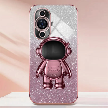 For Huawei nova 11 Case Astronaut Kickstand Electroplating PC+TPU Cover