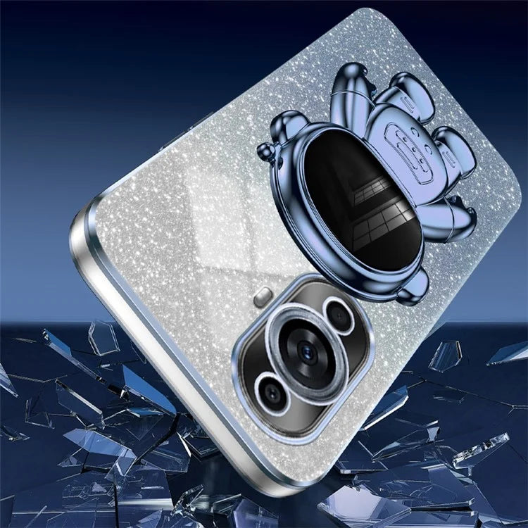 For Huawei nova 11 Case Astronaut Kickstand Electroplating PC+TPU Cover
