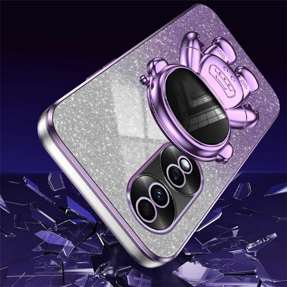 For Honor 70 5G Kickstand Case PC+TPU Astronaut Design Phone Back Cover