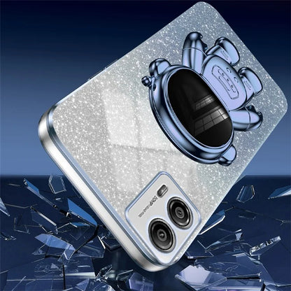 For Motorola Moto G53 5G Case PC+TPU Astronaut Kickstand Back Shell