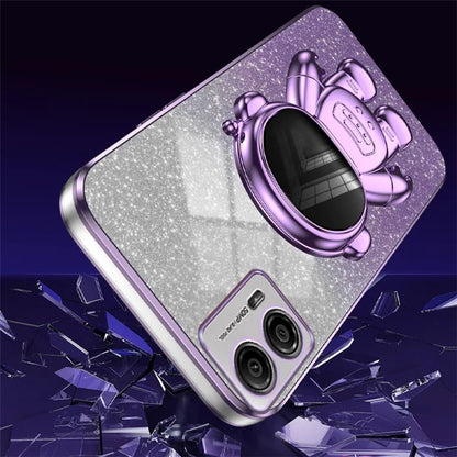 For Motorola Moto G53 5G Case PC+TPU Astronaut Kickstand Back Shell