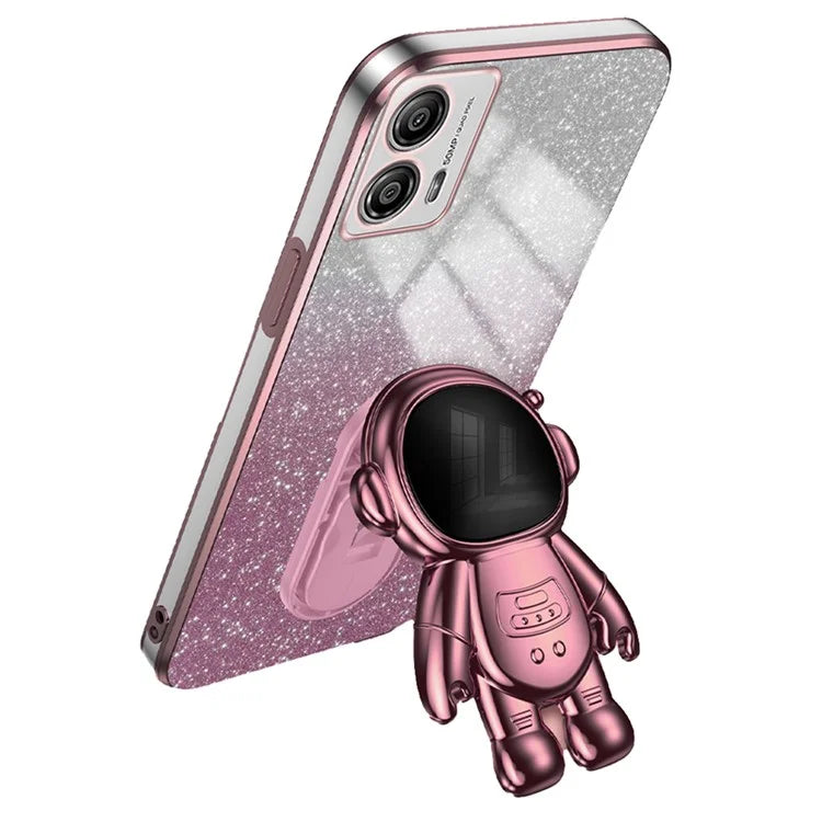 For Motorola Moto G53 5G Case PC+TPU Astronaut Kickstand Back Shell