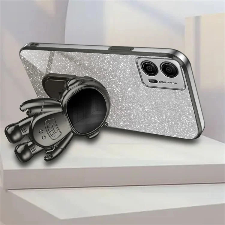 For Motorola Moto G53 5G Case PC+TPU Astronaut Kickstand Back Shell