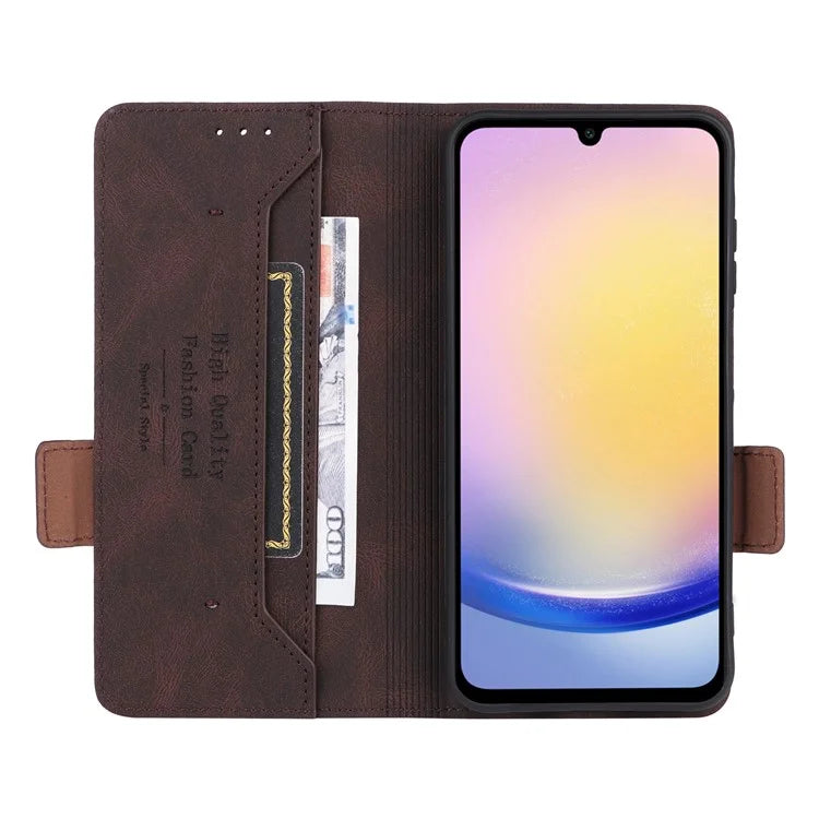 For Samsung Galaxy A25 5G (Global) (161.0 x 76.5 x 8.3mm) Leather Case Wallet Phone Cover