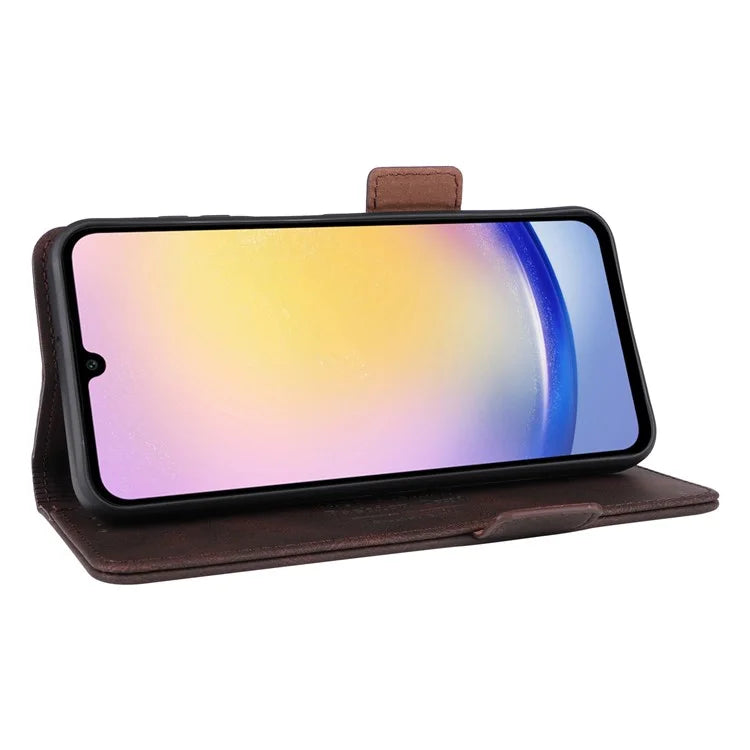 For Samsung Galaxy A25 5G (Global) (161.0 x 76.5 x 8.3mm) Leather Case Wallet Phone Cover