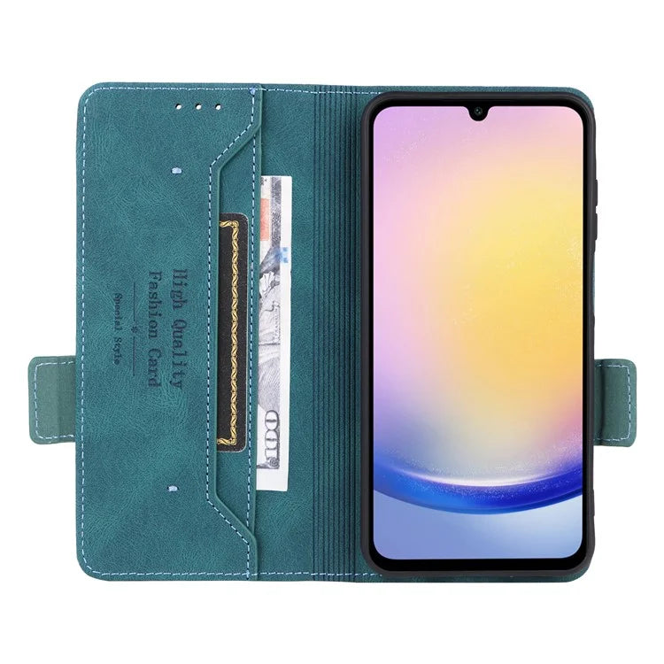 For Samsung Galaxy A25 5G (Global) (161.0 x 76.5 x 8.3mm) Leather Case Wallet Phone Cover