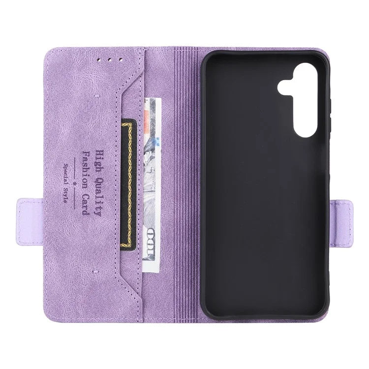 For Samsung Galaxy A25 5G (Global) (161.0 x 76.5 x 8.3mm) Leather Case Wallet Phone Cover