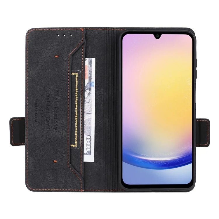 For Samsung Galaxy A25 5G (Global) (161.0 x 76.5 x 8.3mm) Leather Case Wallet Phone Cover