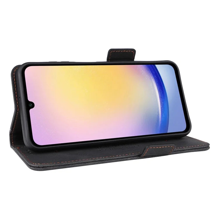 For Samsung Galaxy A25 5G (Global) (161.0 x 76.5 x 8.3mm) Leather Case Wallet Phone Cover
