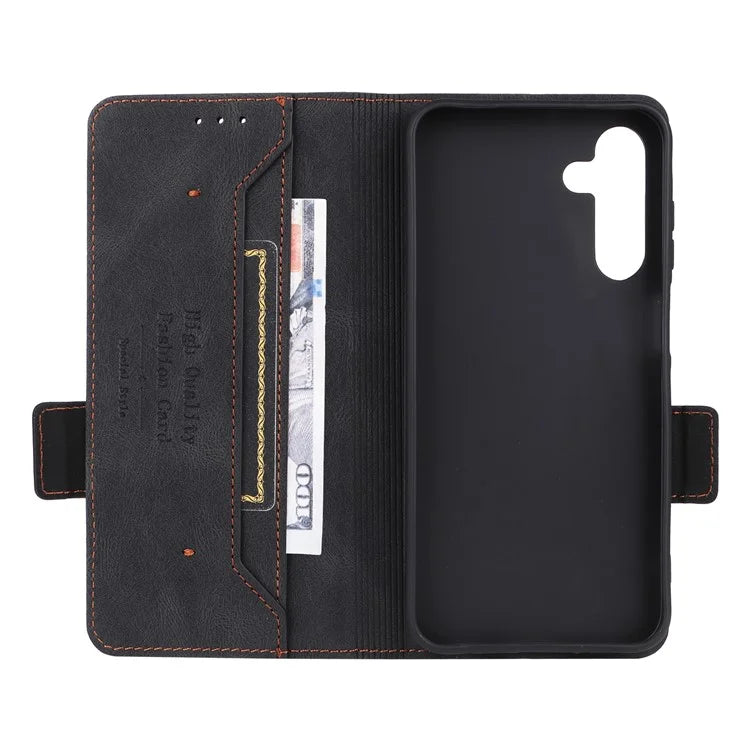 For Samsung Galaxy A25 5G (Global) (161.0 x 76.5 x 8.3mm) Leather Case Wallet Phone Cover