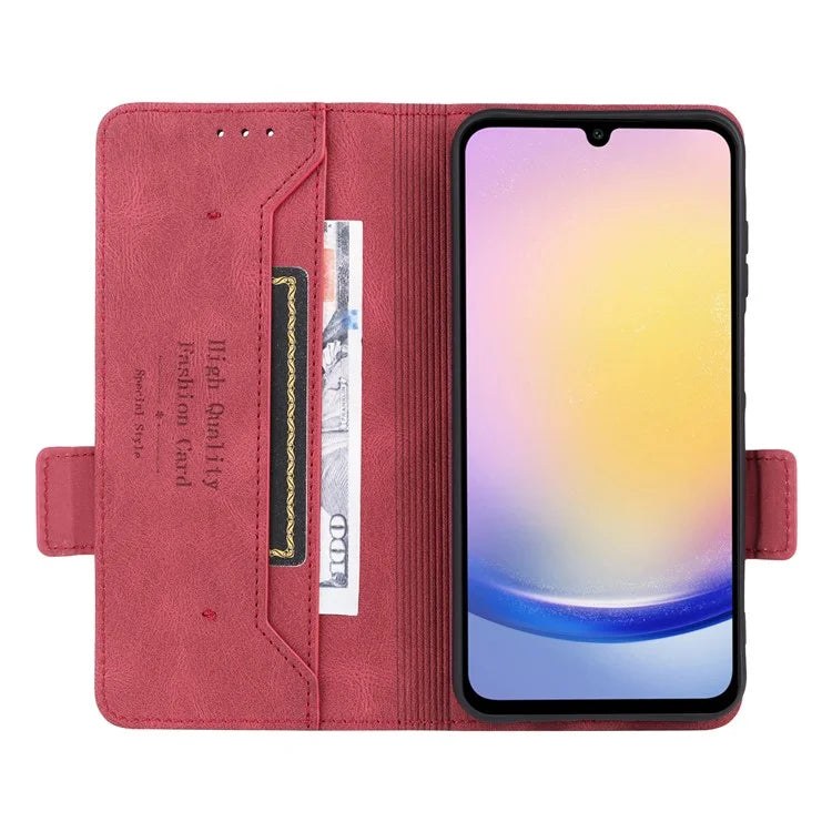 For Samsung Galaxy A25 5G (Global) (161.0 x 76.5 x 8.3mm) Leather Case Wallet Phone Cover