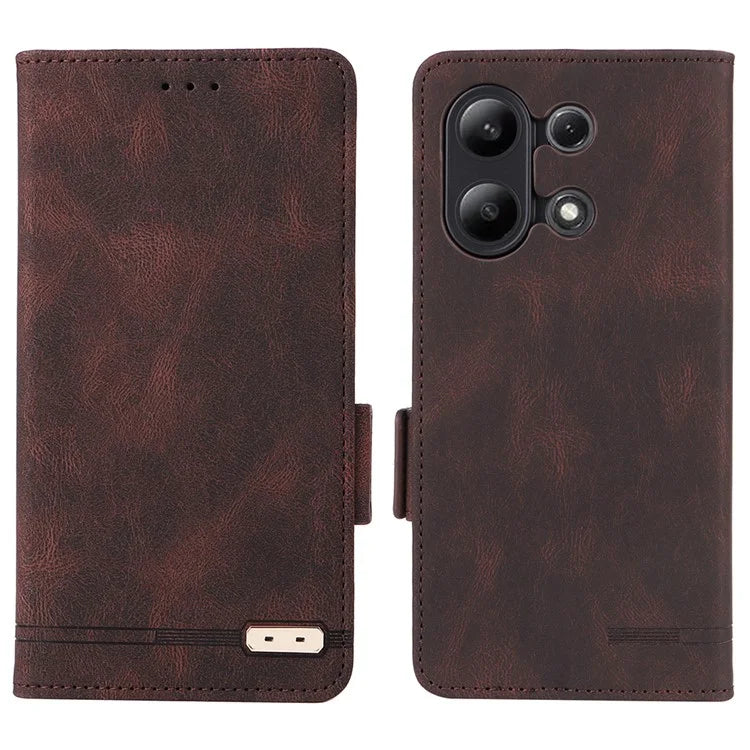 For Xiaomi Redmi Note 13 4G Case Leather Wallet Cover Hardware Decor