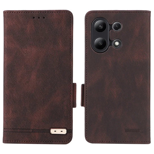 For Xiaomi Redmi Note 13 4G Case Leather Wallet Cover Hardware Decor