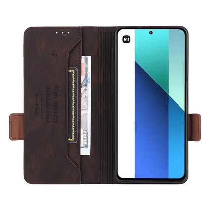 For Xiaomi Redmi Note 13 4G Case Leather Wallet Cover Hardware Decor